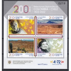 Colombia Correo 2022 Yvert 2620/23 ** Mnh Relaciones Diplomaticas con Chile