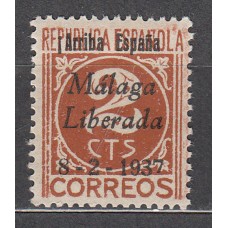 Locales Patrióticos Málaga 1937 Edifil 8 ** Mnh Variedad Omisión del 2º signo de admiración