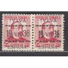 Locales Patrióticos Vitoria 1937 Edifil 10 * Mh  Pareja Tipo I y II