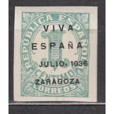 Locales Patrióticos Zaragoza 1937 Edifil 16 ** Mnh