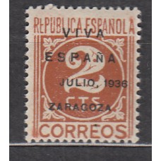 Locales Patrióticos Zaragoza 1937 Edifil 18 ** Mnh