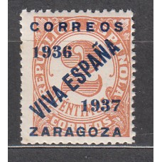 Locales Patrióticos Zaragoza 1937 Edifil 28 ** Mnh