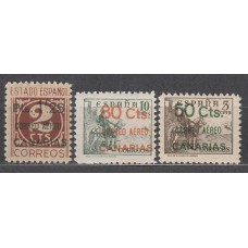Canarias Correo 1937 Edifil 34/6 ** Mnh