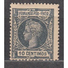 Fernando Poo Sueltos 1902 Edifil 111 * Mh