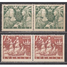 Suecia Correo 1938 Yvert 249c+250c ** Mnh