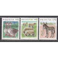 Suiza - Correo 1995 Yvert 1491/93 ** Mnh serie ordinaria - Fauna