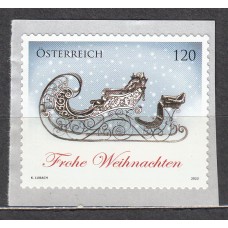 Austria Correo 2023 Yvert 3635 ** Mnh Navidad  -Trineo