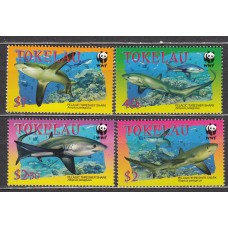 Tokelau - Correo Yvert 279/82 ** Mnh Fauna - Tiburones