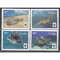 Penrhyn - Correo Yvert 565/68 ** Mnh Fauna - Tortugas