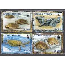 Santo Tomas y Principe Correo Yvert 1321/24 ** Mnh Fauna - Tortugas