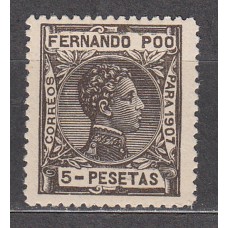 Fernando Poo Sueltos 1907 Edifil 166 ** Mnh