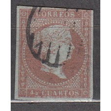 España Variedades 1855 Edifil 40id usado Filigrana desplazada