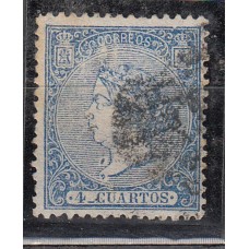 España Variedades 1866 Edifil 81 usado - Variedad 2 Puntos en el cuello