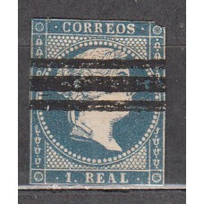 España Barrados 1856-59 Edifil 49S roto