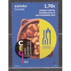 España II Centenario Correo 2024 Edifil 5739 ** Mnh Capital Gastronomia - Oviedo