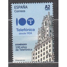 España II Centenario Correo 2024 Edifil 5740 ** Mnh  100 Años de Telefonica