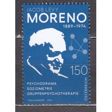 Austria Correo 2024 Yvert 3670 ** Mnh  Jacob L. Moreno - Personaje 