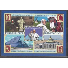 Vaticano Correo 2023 Yvert 1953 ** Mnh Viajes del Papa Francisco 2022 emitido en 2023