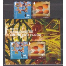 Jersey Correo 2024 Yvert 2813/14+Hoja ** Mnh Europa Fauna y Flora