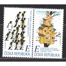 Chequia - Correo 2022 Yvert 1024/25 ** Mnh Fauna - Pinguinos