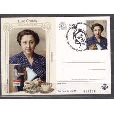 España II Centenario Tarjetas del Correo 2024 Edifil 185 usada Luisa Carnes