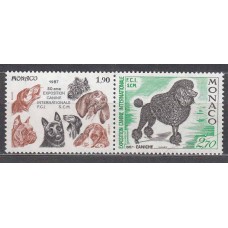 Monaco - Correo 1987 Yvert 1575/6 ** Mnh Fauna - Perros