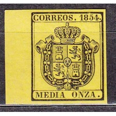 España Clásicos 1854 Edifil 28 ** Mnh