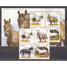 Irlanda Correo 2011 Yvert 1990/3+Hoja 91 ** Mnh Fauna - Caballos