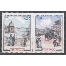 Monaco - Correo 1987 Yvert 1611/12 ** Mnh Pinturas - la Belle Epoque