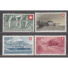 Suiza - Correo 1947 Yvert 437/40 * Mh