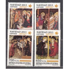 Guinea Ecuatorial República Correo 2013 Edifil 486/89 ** Mnh Navidad