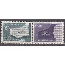 Finlandia - Correo 1965 Yvert 575/76 * Mh Compositor Jean Sibelius - Música