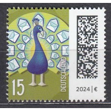 Alemania Federal Correo 2024 ** Mnh Definitivo Pavo Real