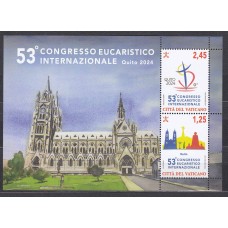 Vaticano Correo 2024 ** Mnh Congreso Ecucaristico en Quito