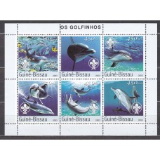 Guinea Bissau - Correo Yvert 1612/17 ** Mnh Fauna Marina - Delfines