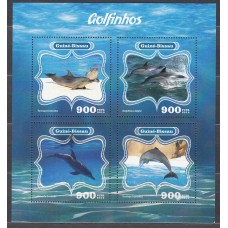 Guinea Bissau - Correo Yvert 5385/88 ** Mnh Fauna Marina - Delfines