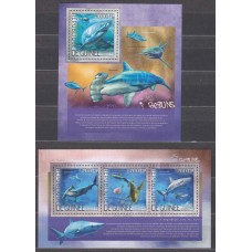 Guinea Republique - Correo Yvert 7136/38+Hoja 1640 ** Mnh Fauna Marina - Tiburones