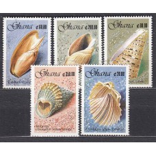 Ghana - Correo 1989 Yvert 1085/89 ** Mnh Fauna Marina - Caracolas