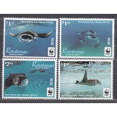 Rarotonga Correo Yvert 57/60 ** Mnh Fauna Marina 