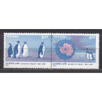 India - Correo Yvert 1102/3 ** Mnh Fauna - Pîngüinos 