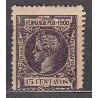 Fernando Poo Sueltos 1900 Edifil 87 * Mh