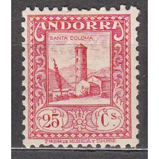 Andorra Española Sueltos 1929 Edifil 20 * Mh 