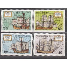 Nueva Zelanda - Correo 1992 Yvert 1159/62 ** Mnh Carabelas Colón - Barcos