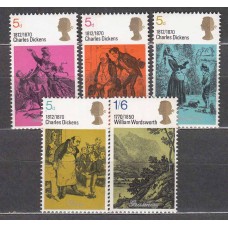 Gran Bretaña - Correo 1970 Yvert 591/95 ** Mnh