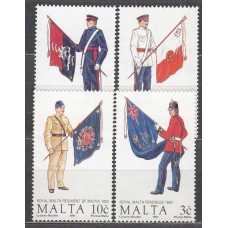 Malta - Correo 1991 Yvert 838/41 ** Mnh  Uniformes Militares