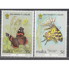 Malta - Correo 1993 Yvert 893/94 ** Mnh Fauna - Mariposas