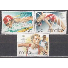 Malta - Correo 1992 Yvert 869/71 ** Mnh Deportes - Juegos Olimpicos de Verano - Barcelona 92