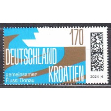 Alemania Federal Correo 2024 ** Mnh Emisión con Croacia - Danubio - Barco