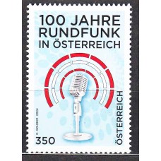 Austria Correo 2024 ** Mnh 100 Aniversario Radio