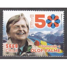 Chile Correo 2023 ** Mnh Olof Palme 